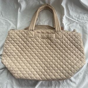 MZ Wallace Large Metro Deluxe Tote Quilted Nylon EUC